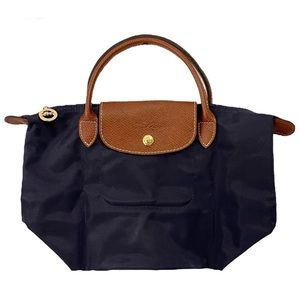 Longchamp Le Pliage Type S Small Navy Tote Bag